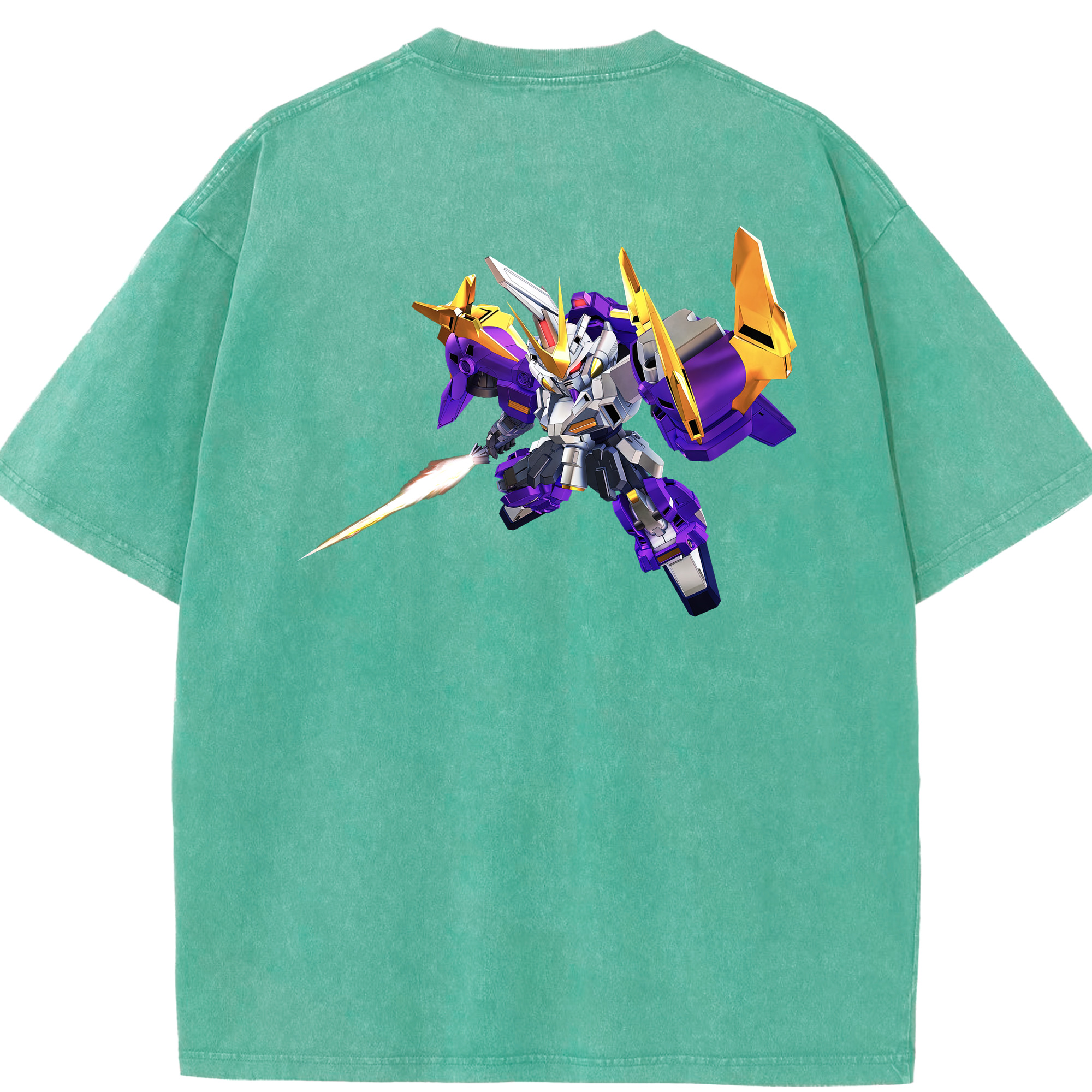 （画像用） 機動戦士ガンダム Mobile Suit Gundam 綿100% ヴィンテージ風 半袖Tシャツ（背面プリント）